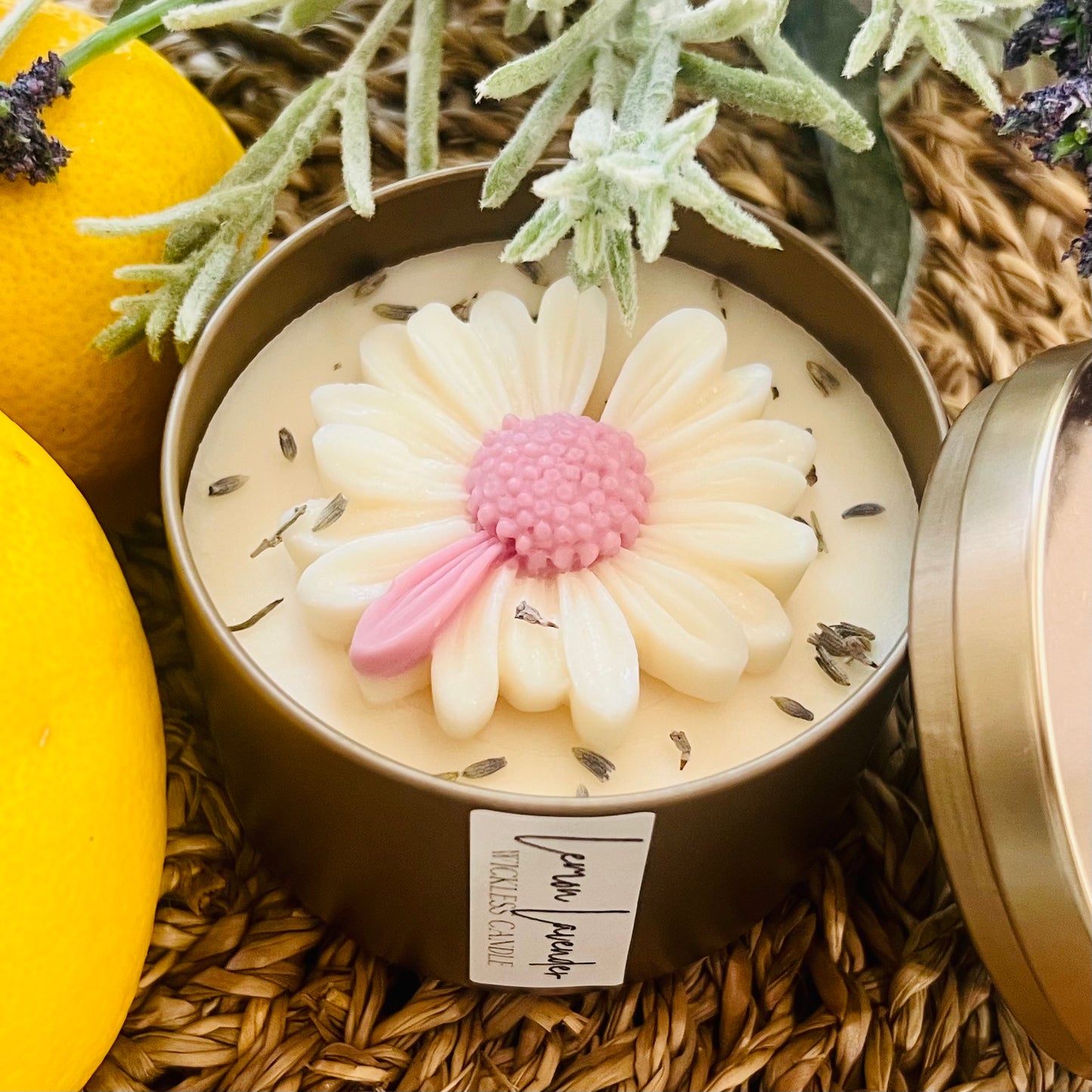 Lemon Lavender Wickless Candle