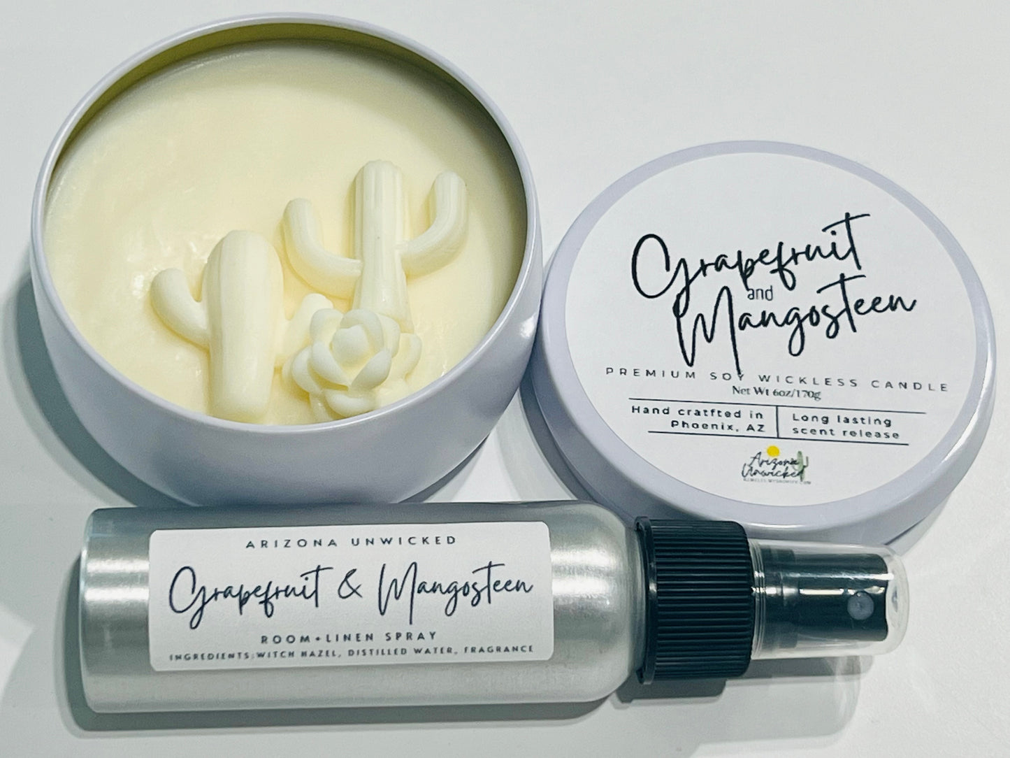 Grapefruit and Mangosteen Wickless Candle