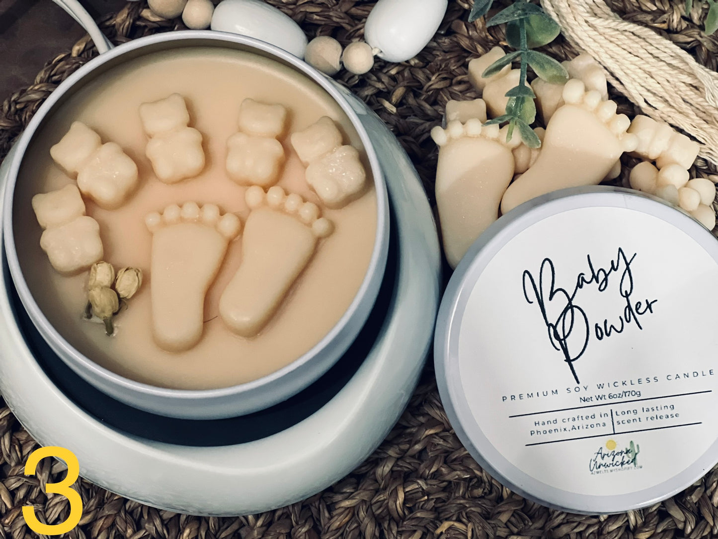 Baby Powder Wickless Candle