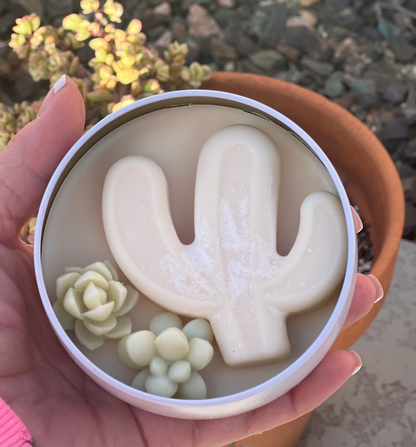 Cactus Flower & Jade Wickless Candle