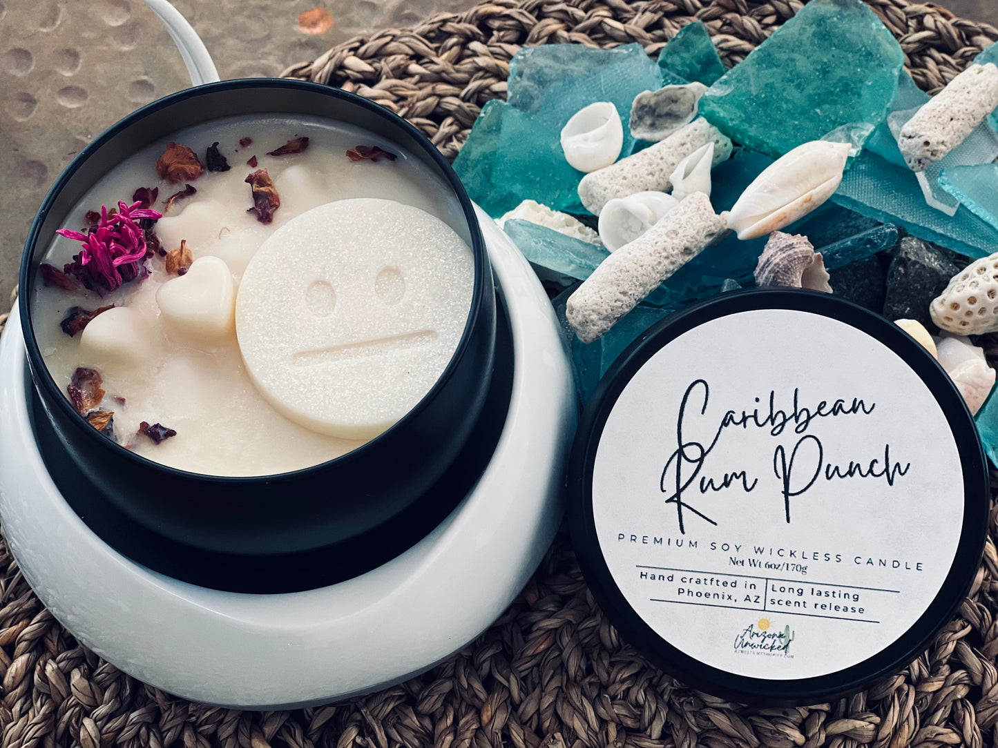 Caribbean Rum Punch Wickless Candle
