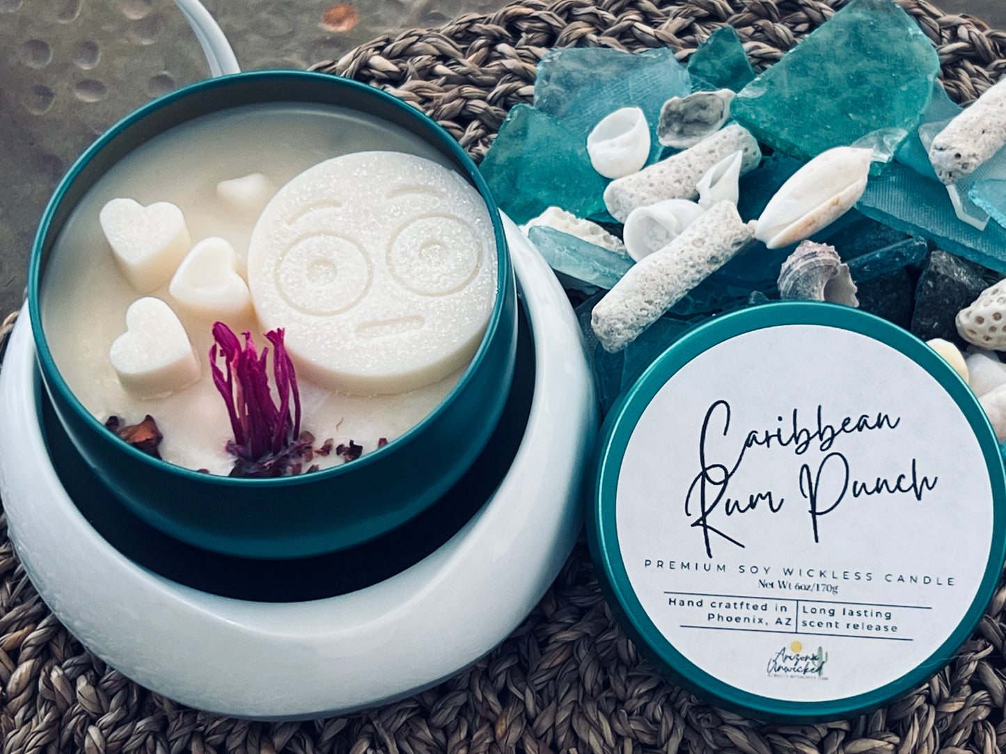 Caribbean Rum Punch Wickless Candle