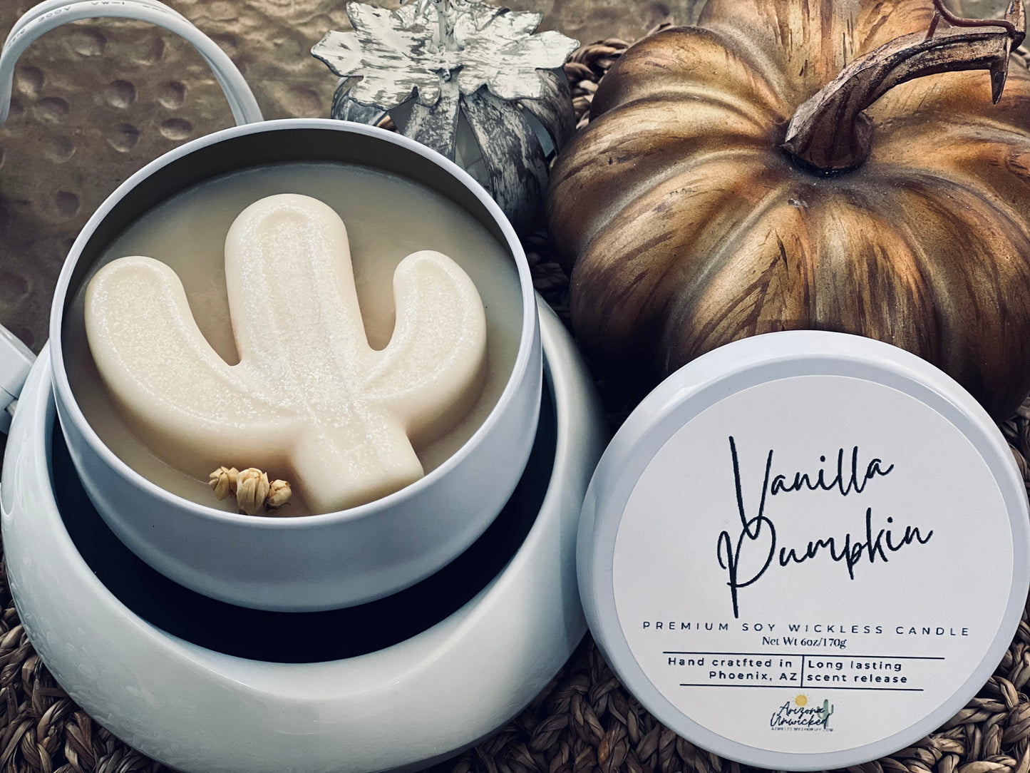 Vanilla Pumpkin Wickless Candle