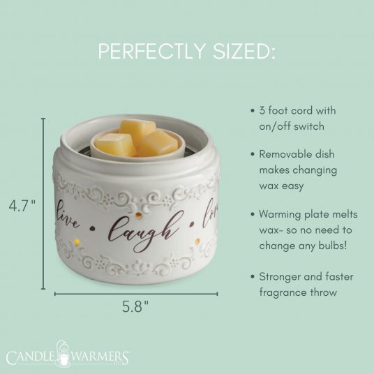 LIVE, LAUGH, LOVE ILLUMINAIRE FAN FRAGRANCE WAX WARMER