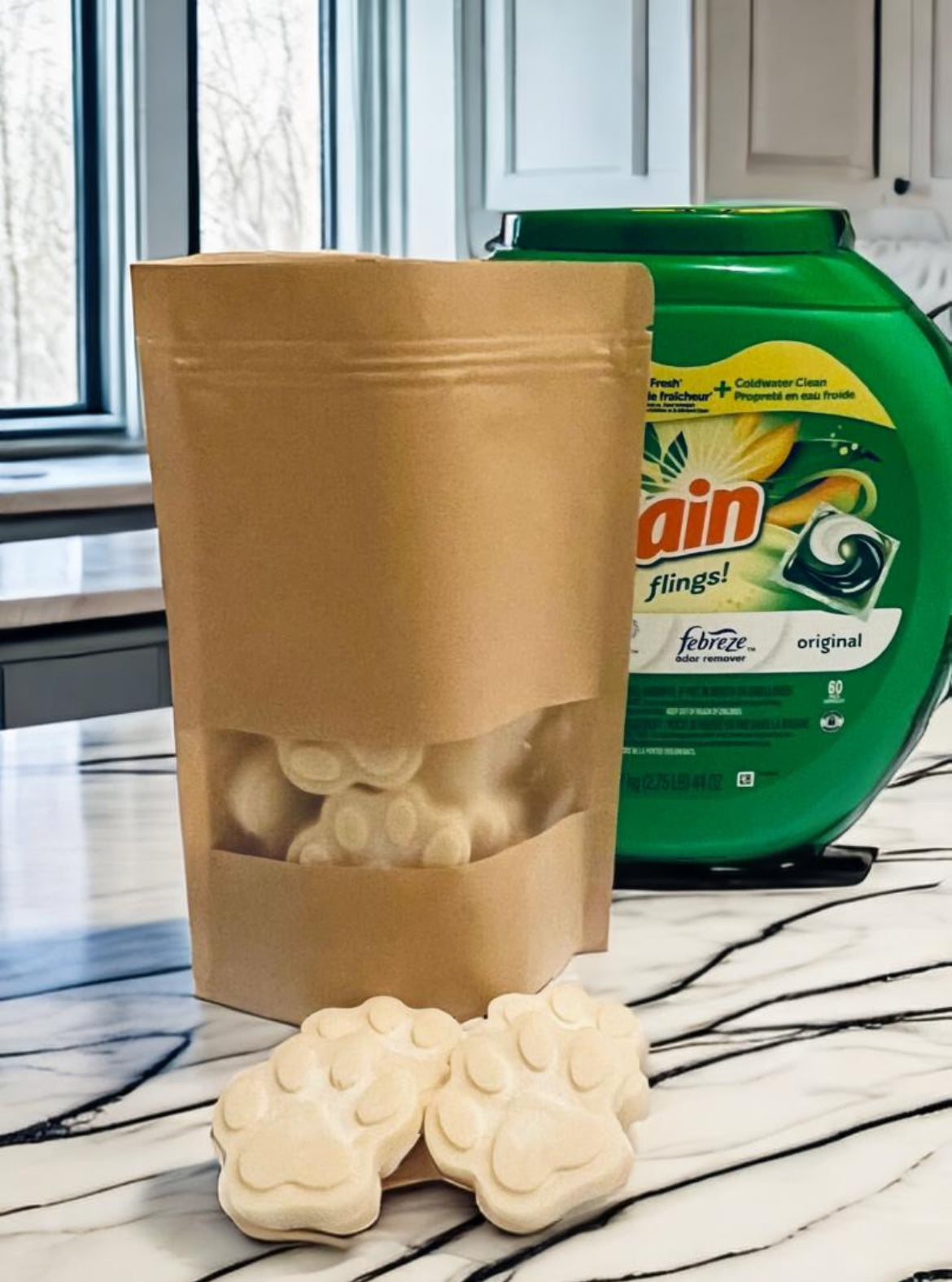 Fresh Folded Laundry Paw Shape Wax Melts