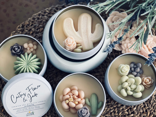 Cactus Flower & Jade Wickless Candle