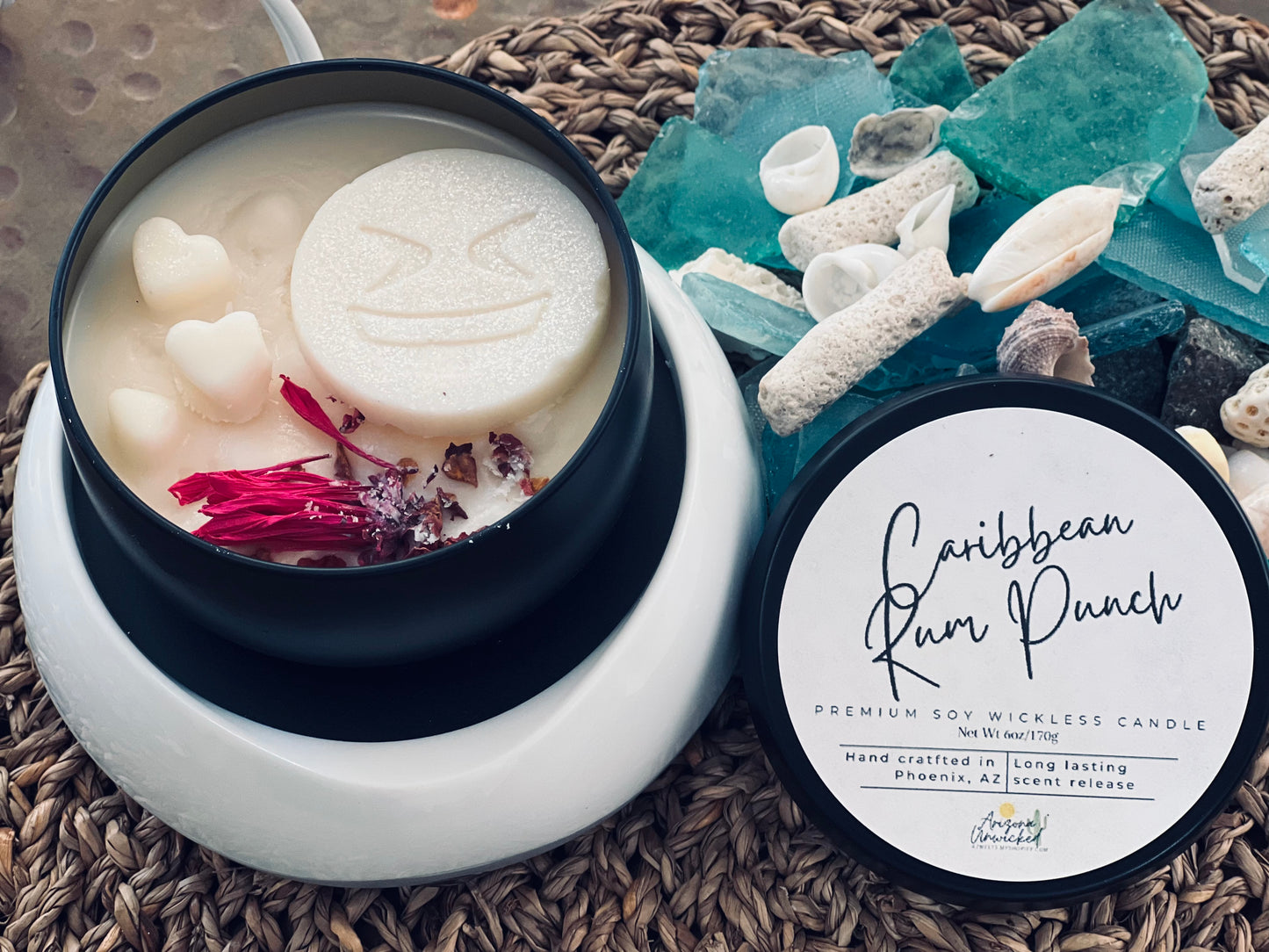 Caribbean Rum Punch Wickless Candle
